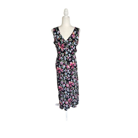Nostalgia 90s Floral Midi Dress – Size L – Made in India - Picture 1 of 7